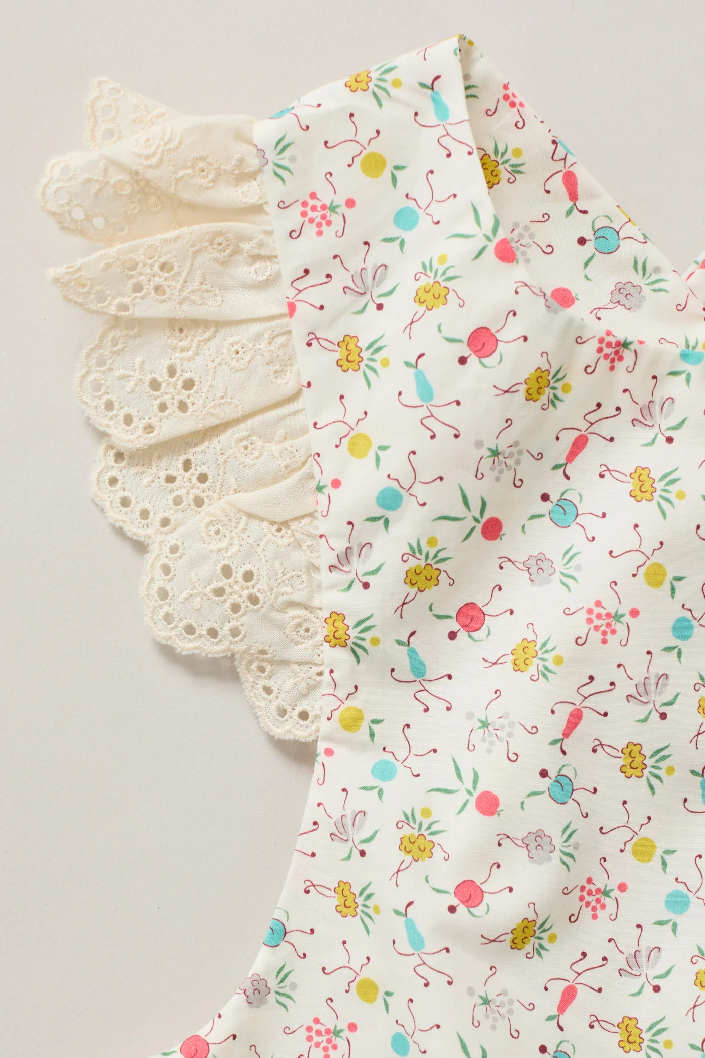 Baby Lace Pinafore in Happy Print - Image 3