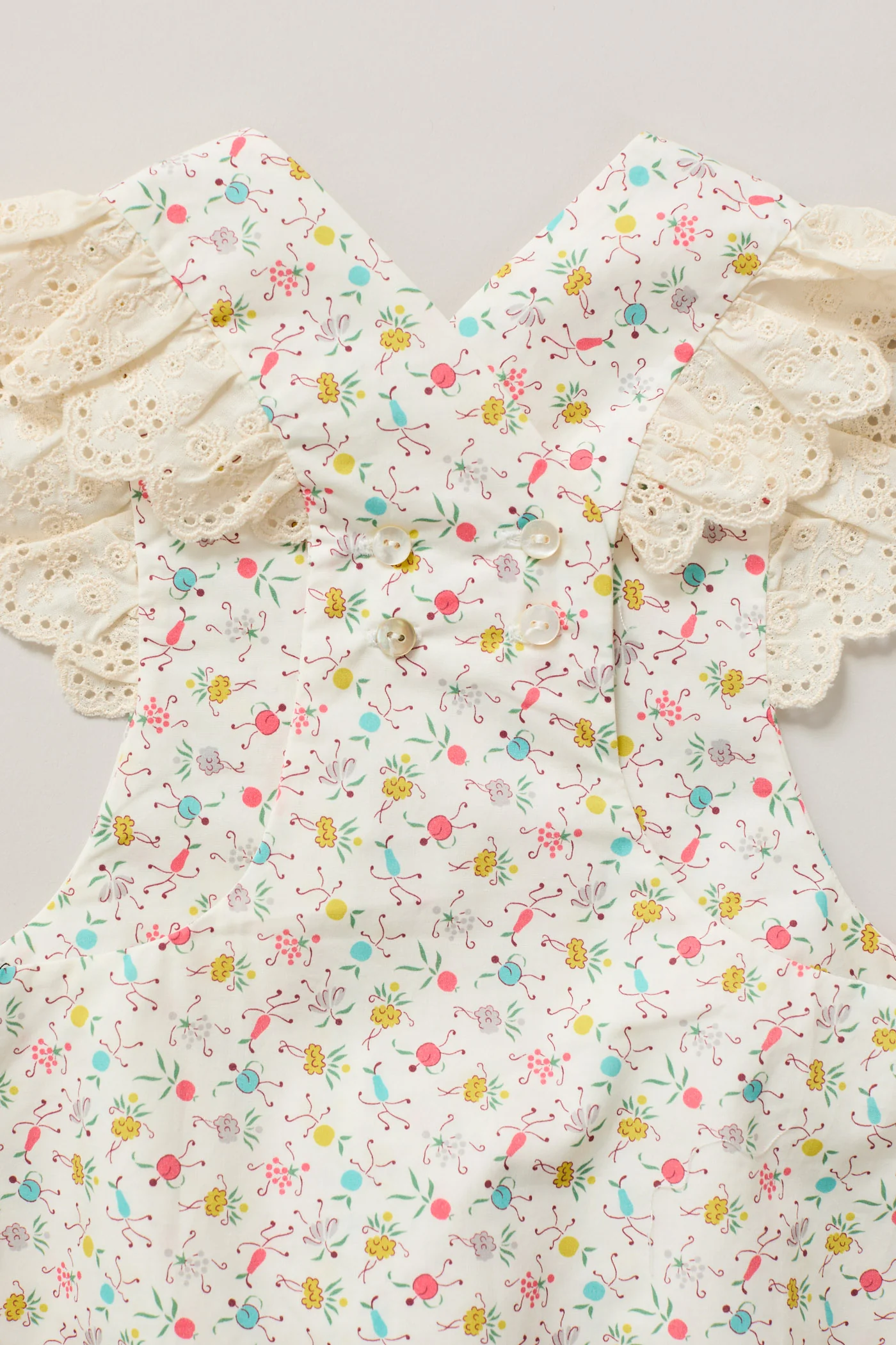 Baby Lace Pinafore in Happy Print - Image 6