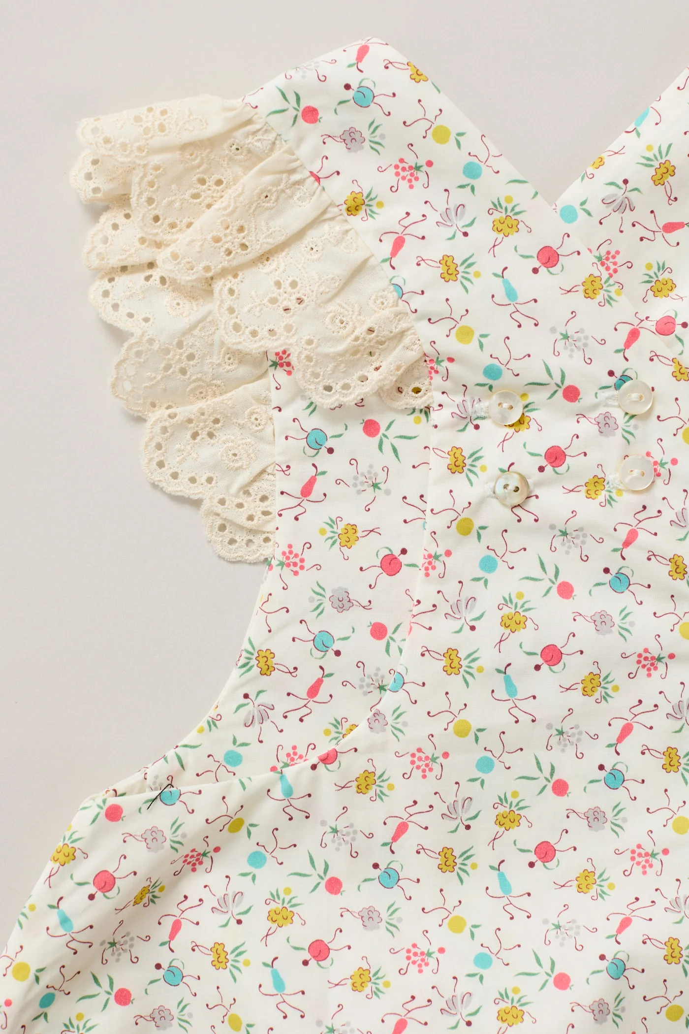 Baby Lace Pinafore in Happy Print - Image 7