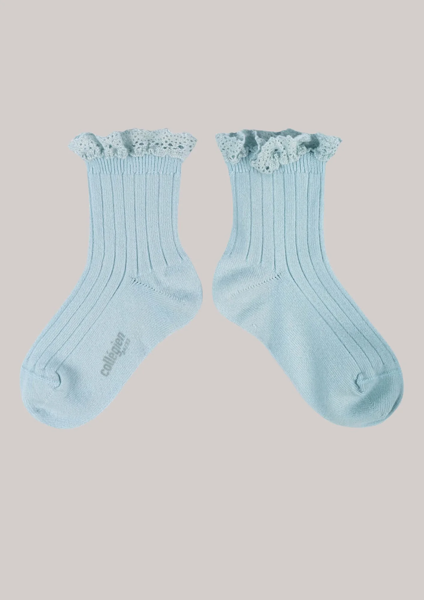 Collégien X Strawberries & Cream - Lili Ankle Socks Lace - Glacier