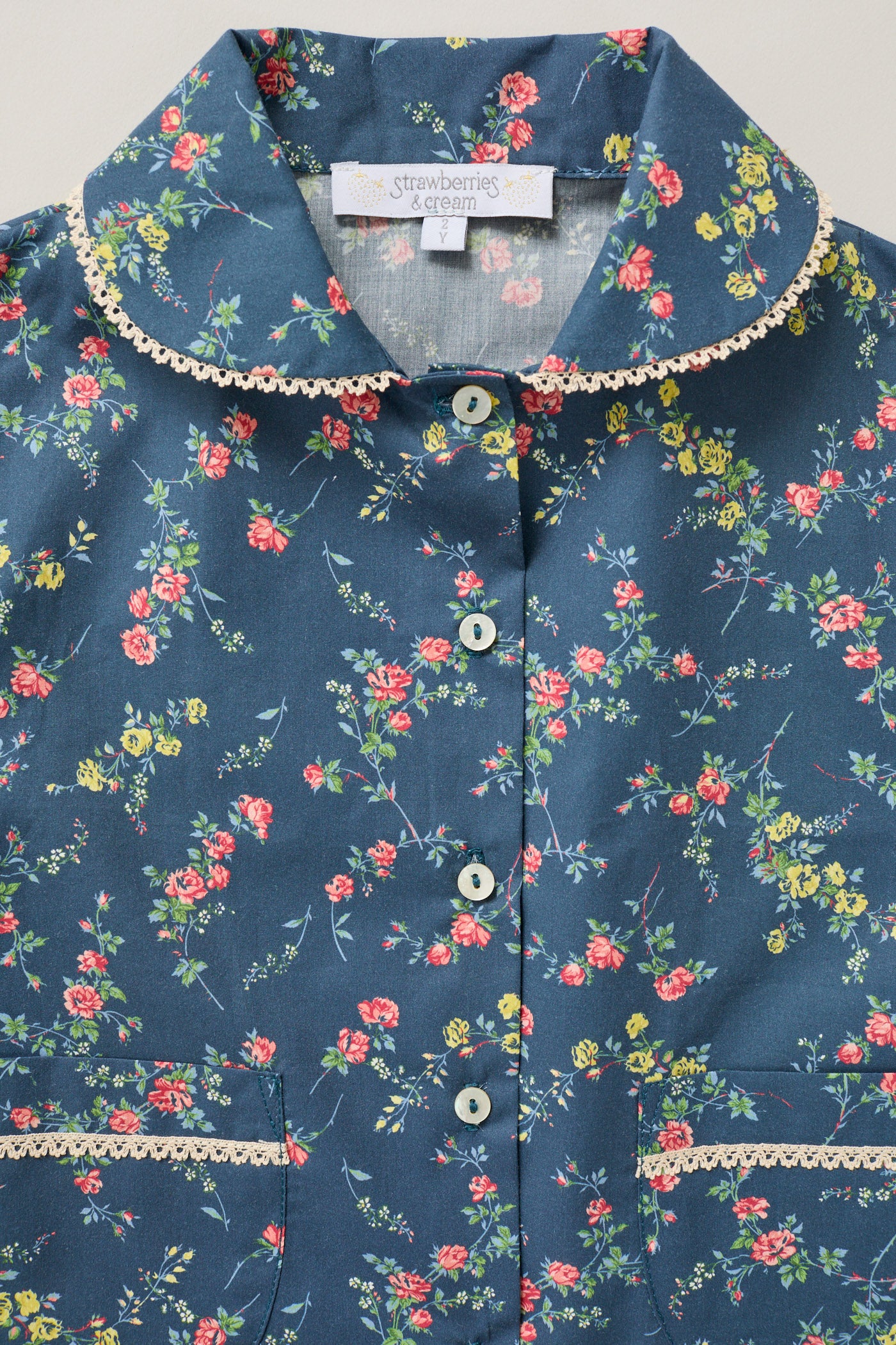 Lunar Moon Pyjamas In Blue Rose Garden - Image 3