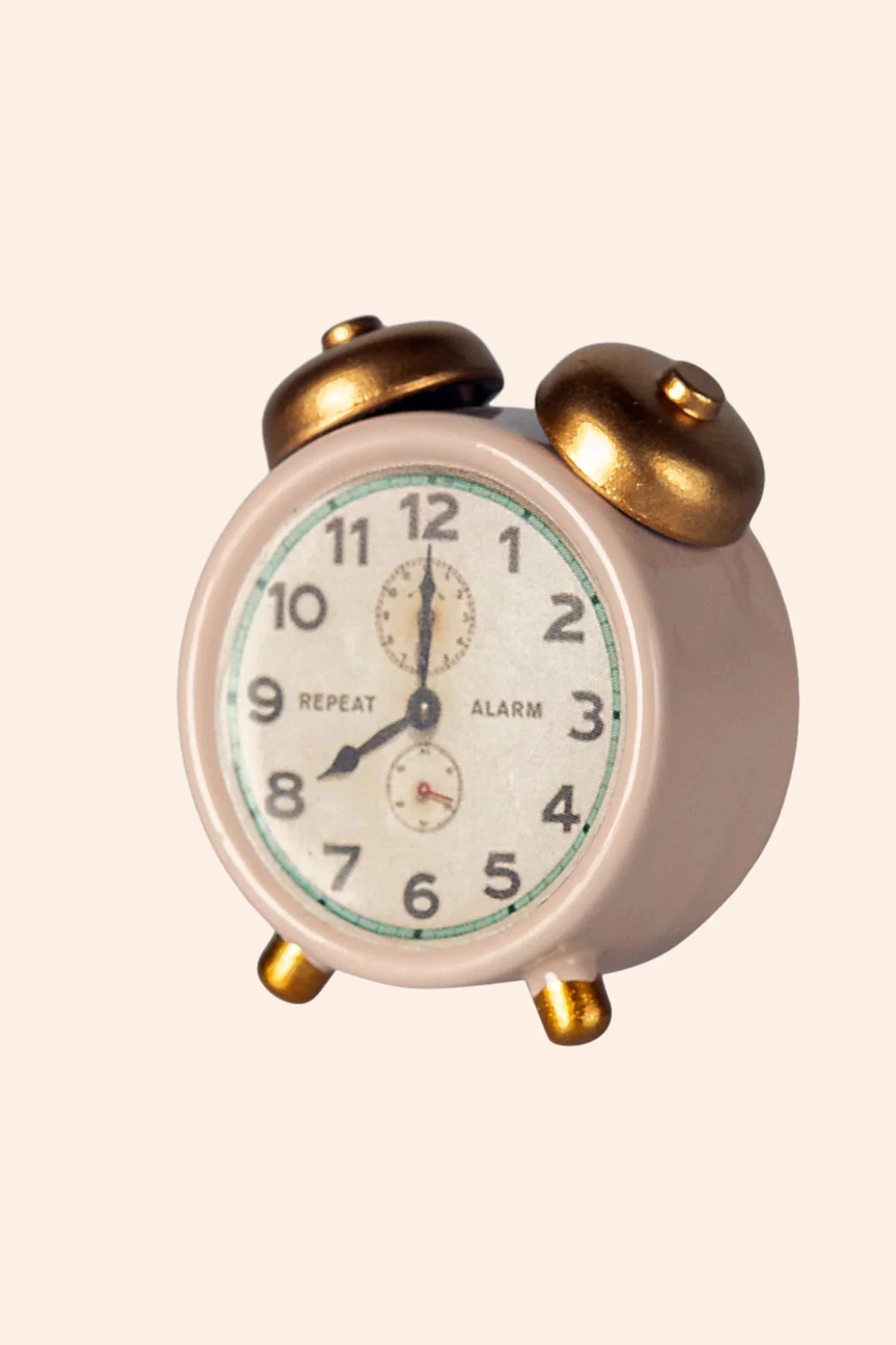 Maileg - Alarm Clock, Mouse - Powder - Image 3