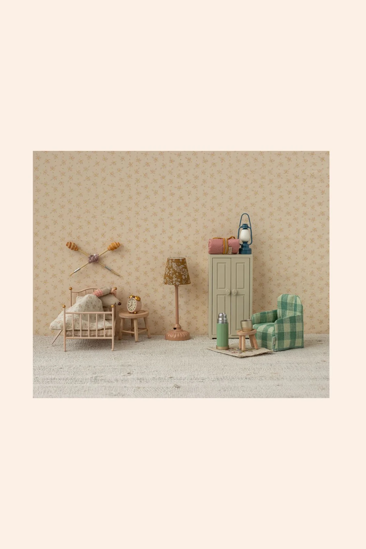 Maileg - Alarm Clock, Mouse - Powder - Image 4