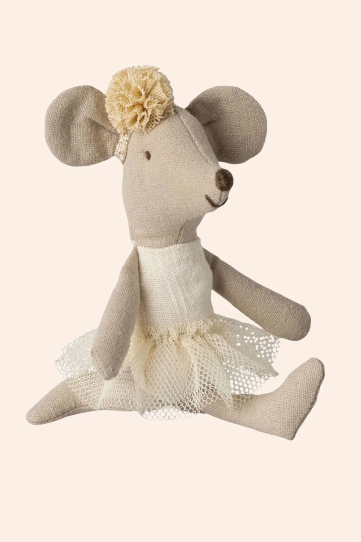 Maileg - Ballerina Mouse Little Sister - Off White - Image 2