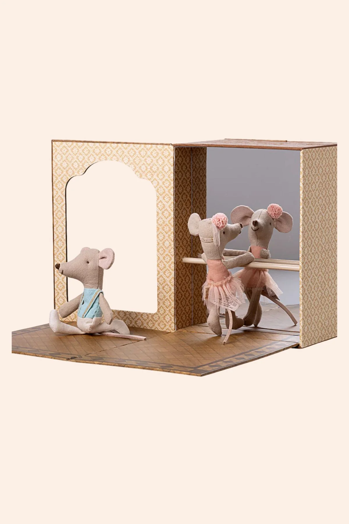 Maileg - Ballet Mice in Dance Studio - Little Sister and Brother