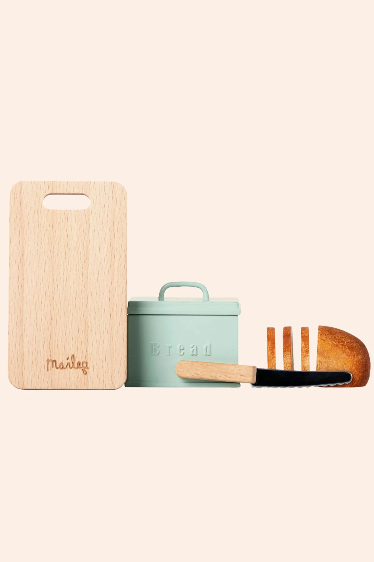 Maileg - Miniature - Bread Box with Utensils - Image 2
