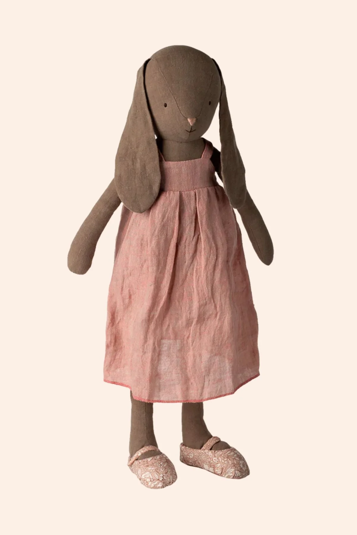 Maileg Bunny, Size 4 - Brown - Dress and shoes