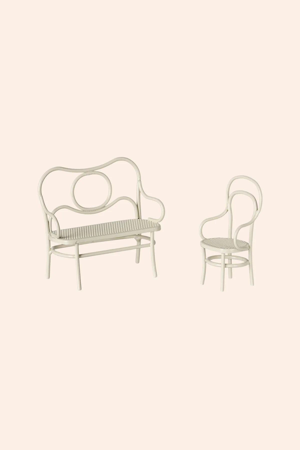 Maileg - Café Set, Mouse, Small - Off White - Image 2