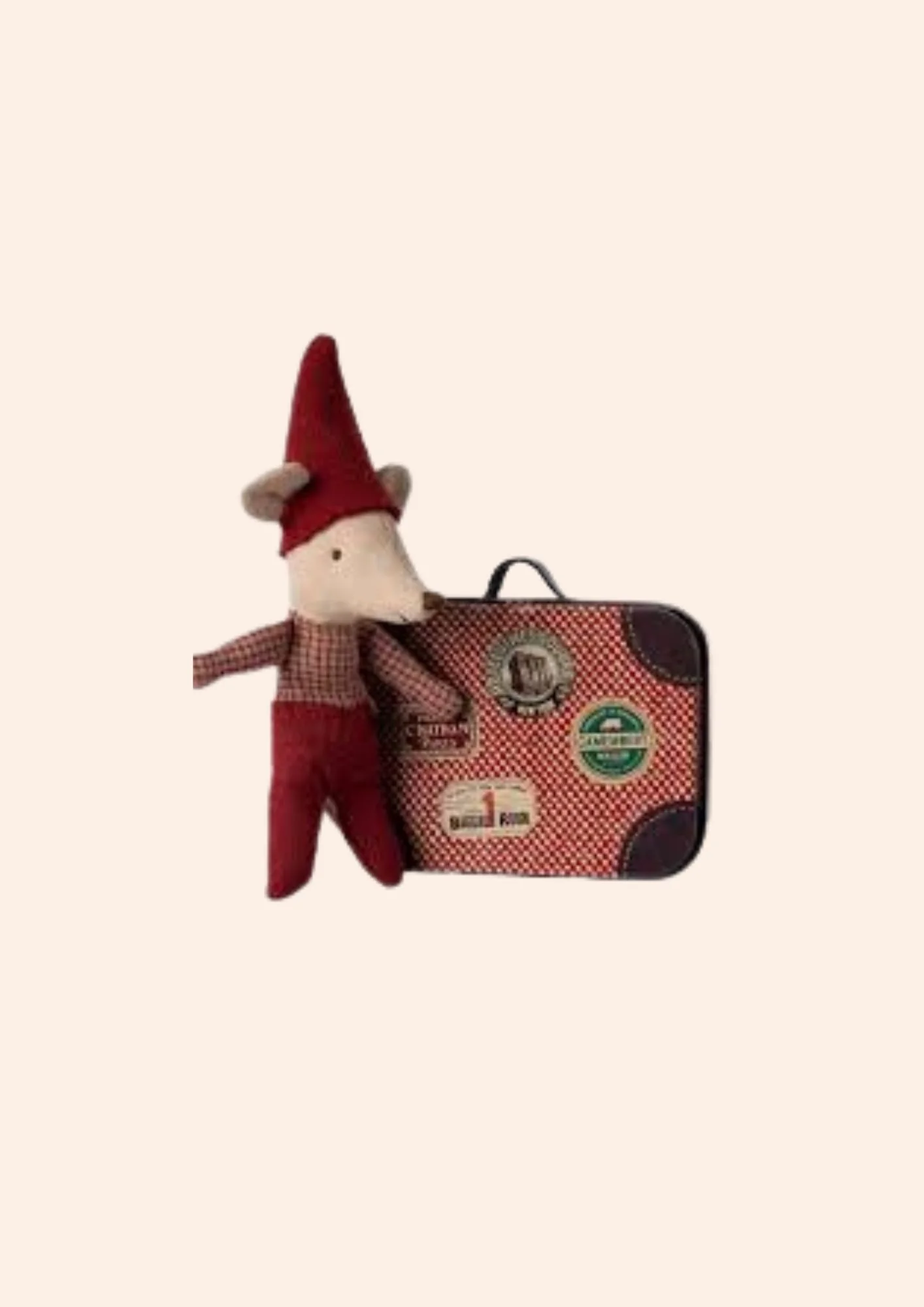 Maileg Christmas Mouse, Baby in suitcase - Image 2