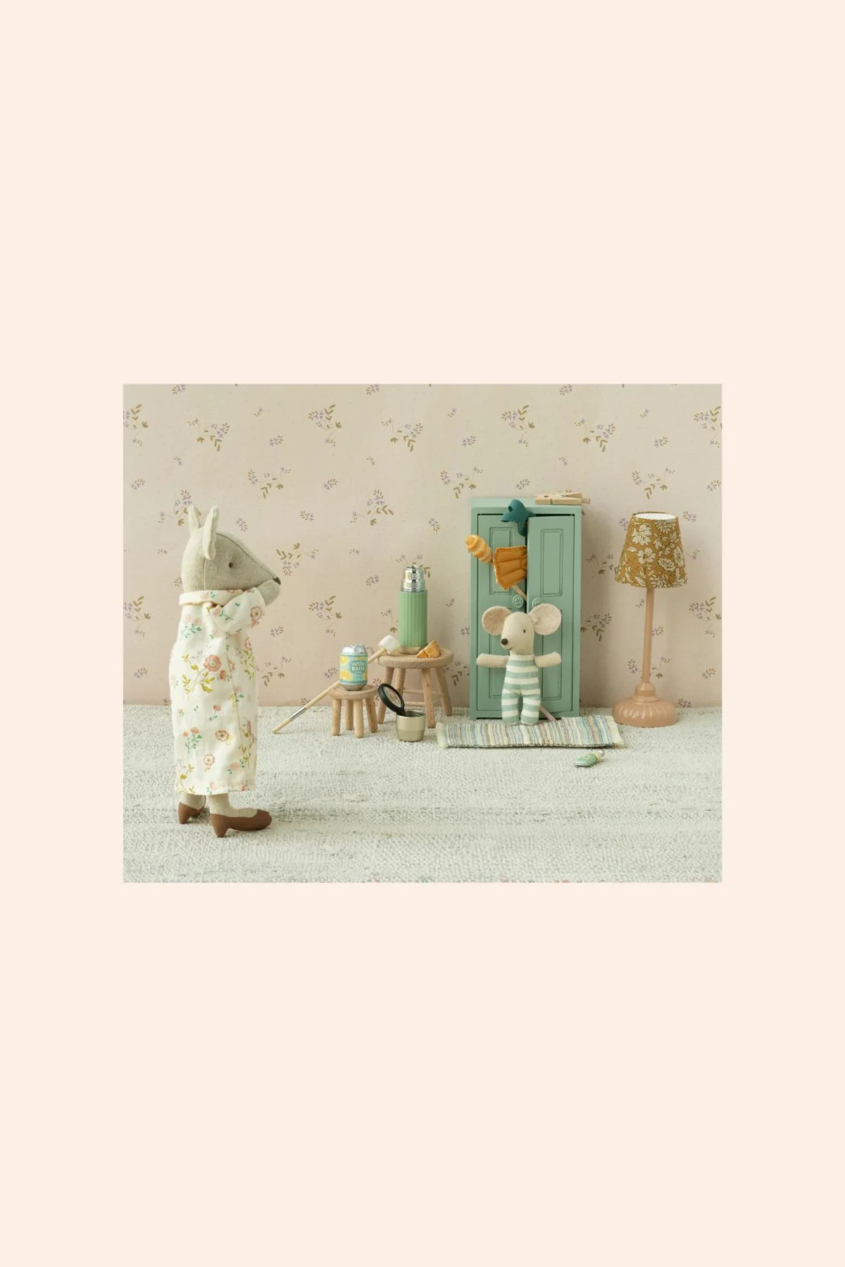 Maileg - Closet, Mouse - Soft Blue - Image 4