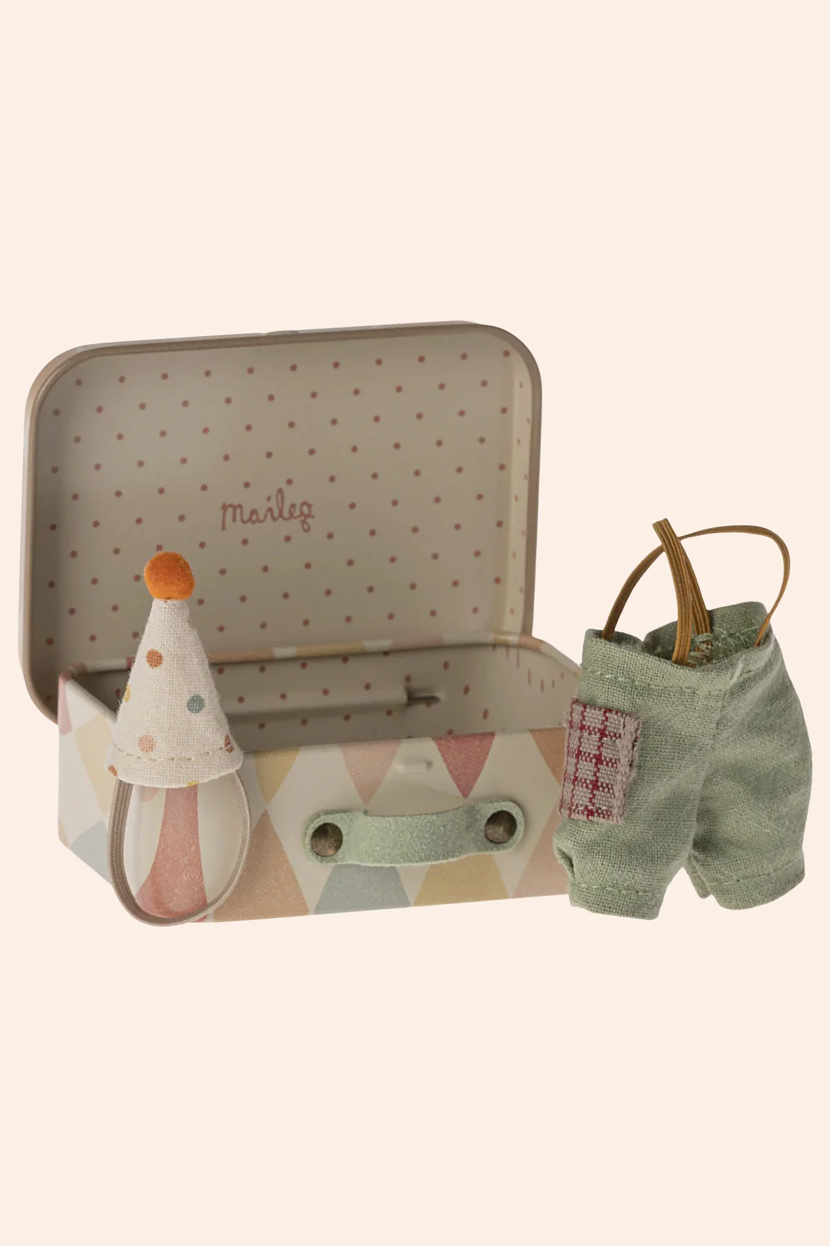 Maileg -  Clown clothes in suitcase - Little brother mouse - Image 2