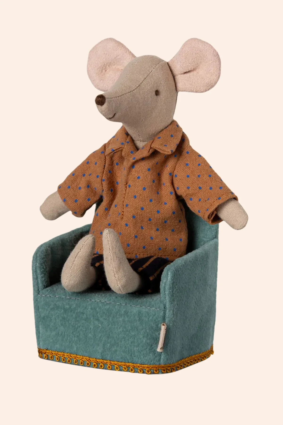 Maileg - Folding Chair Mouse, Mint - Image 2