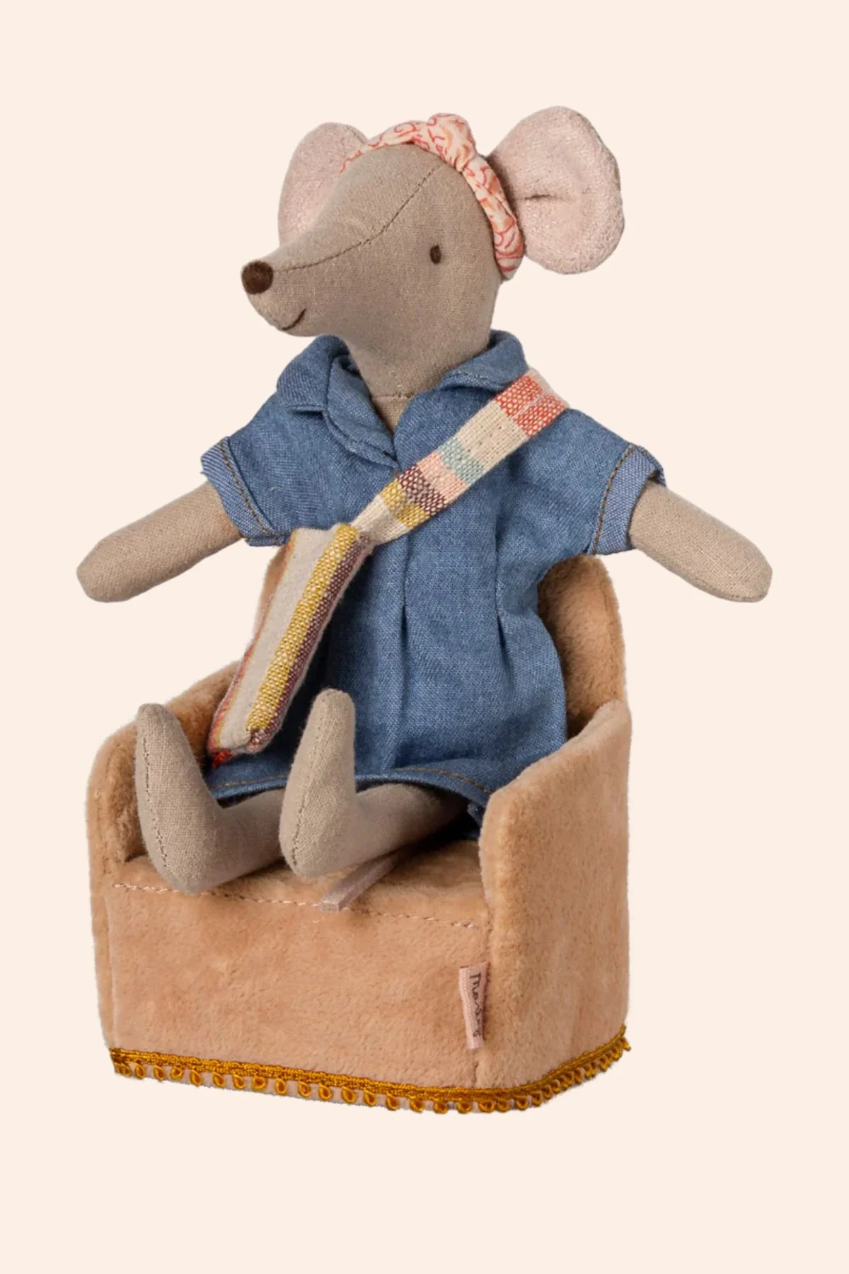 Maileg - Folding Chair - Mouse - Powder - Image 2