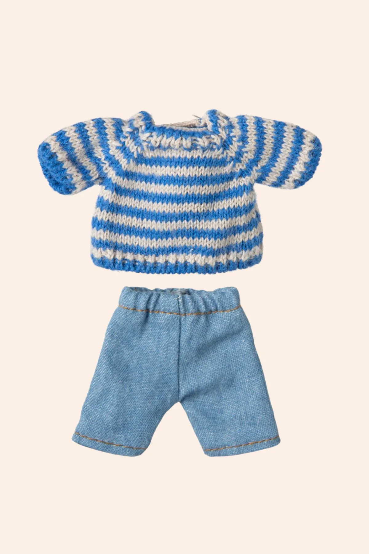 Maileg Knitted Sweater and Pants -  Big Brother Mouse - Clothes