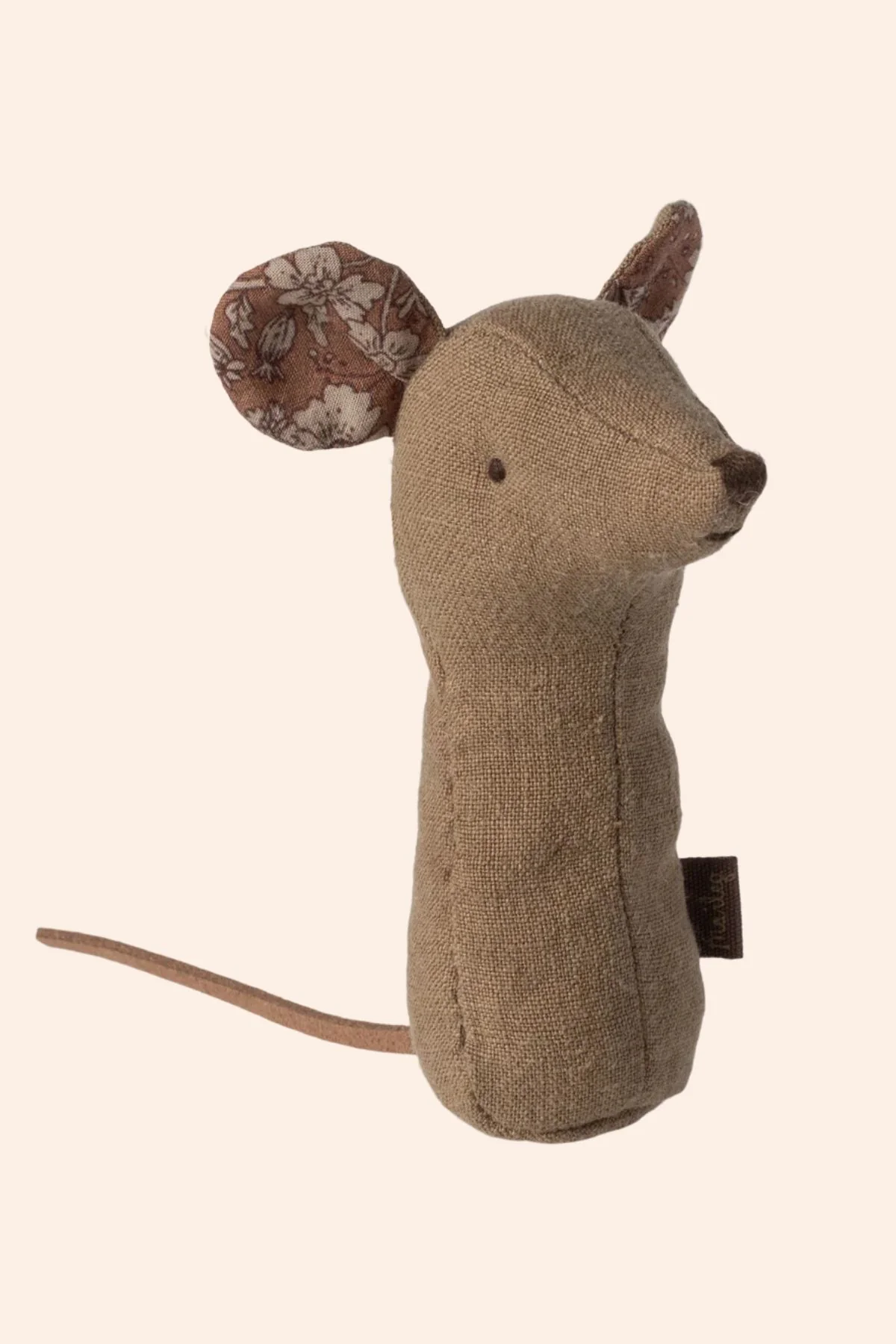 Maileg - Lullaby Friends,- Mouse Rattle - Light Umber