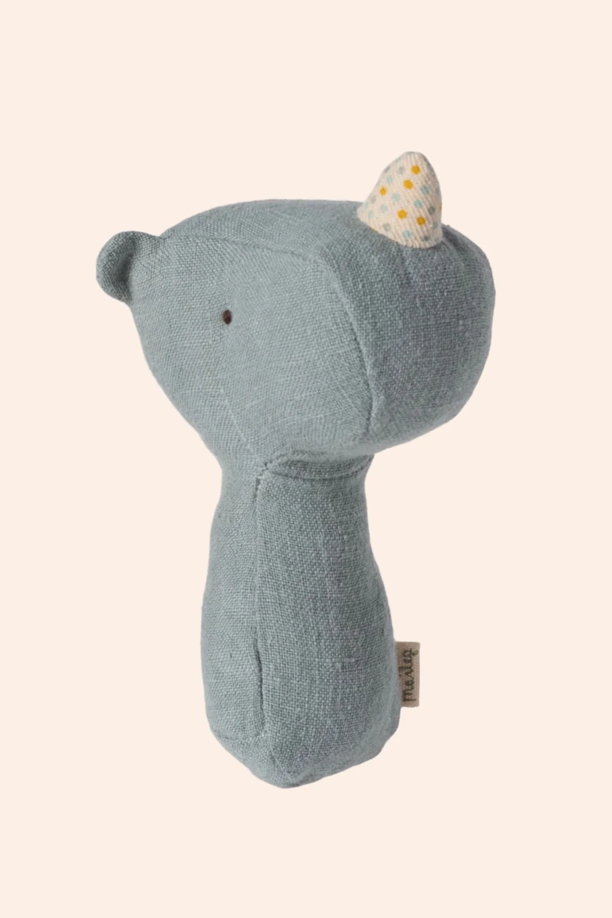 Maileg - Lullaby Friends - Rhino Rattle - Dusty Blue