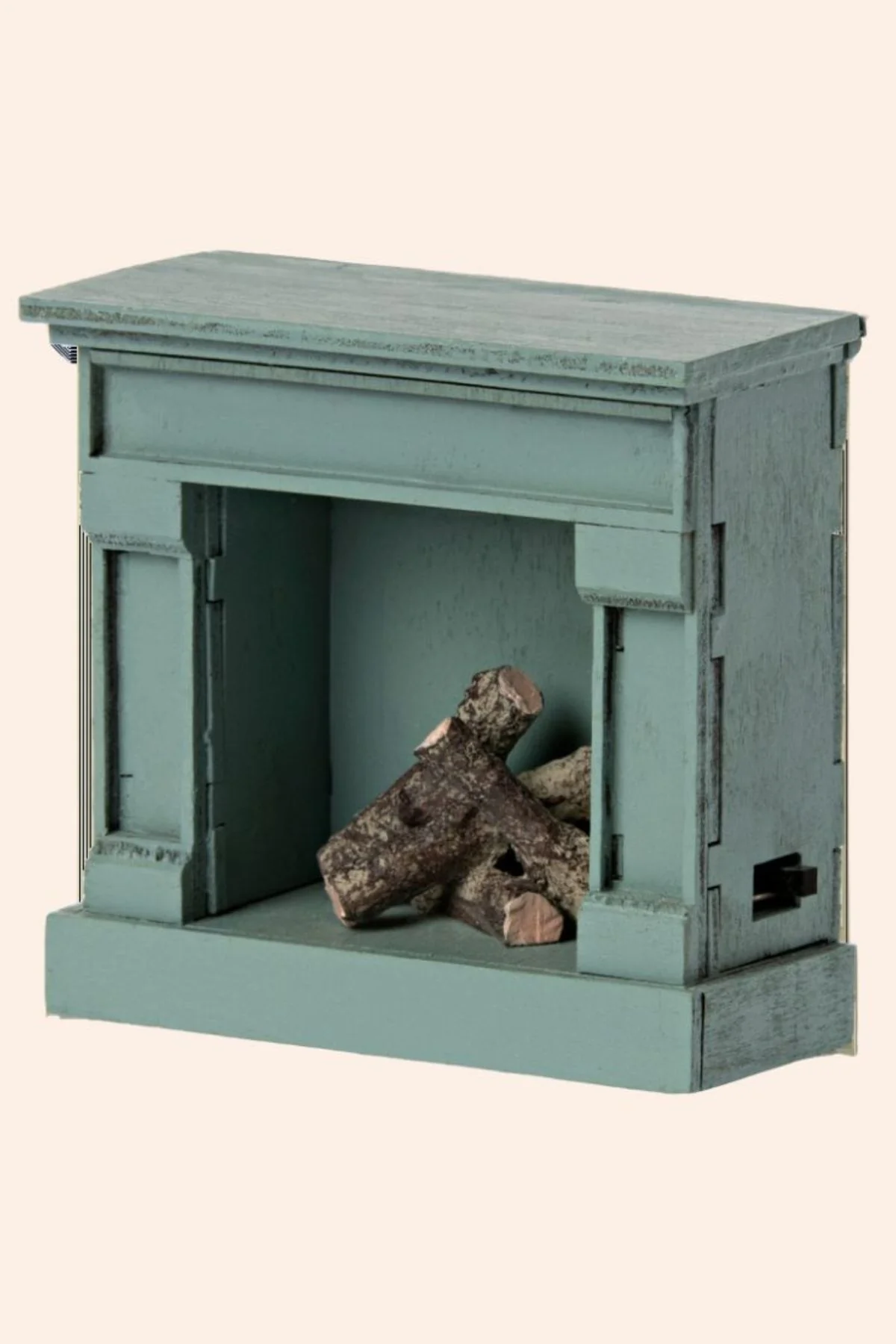 Maileg - Fireplace - Mouse - Blue