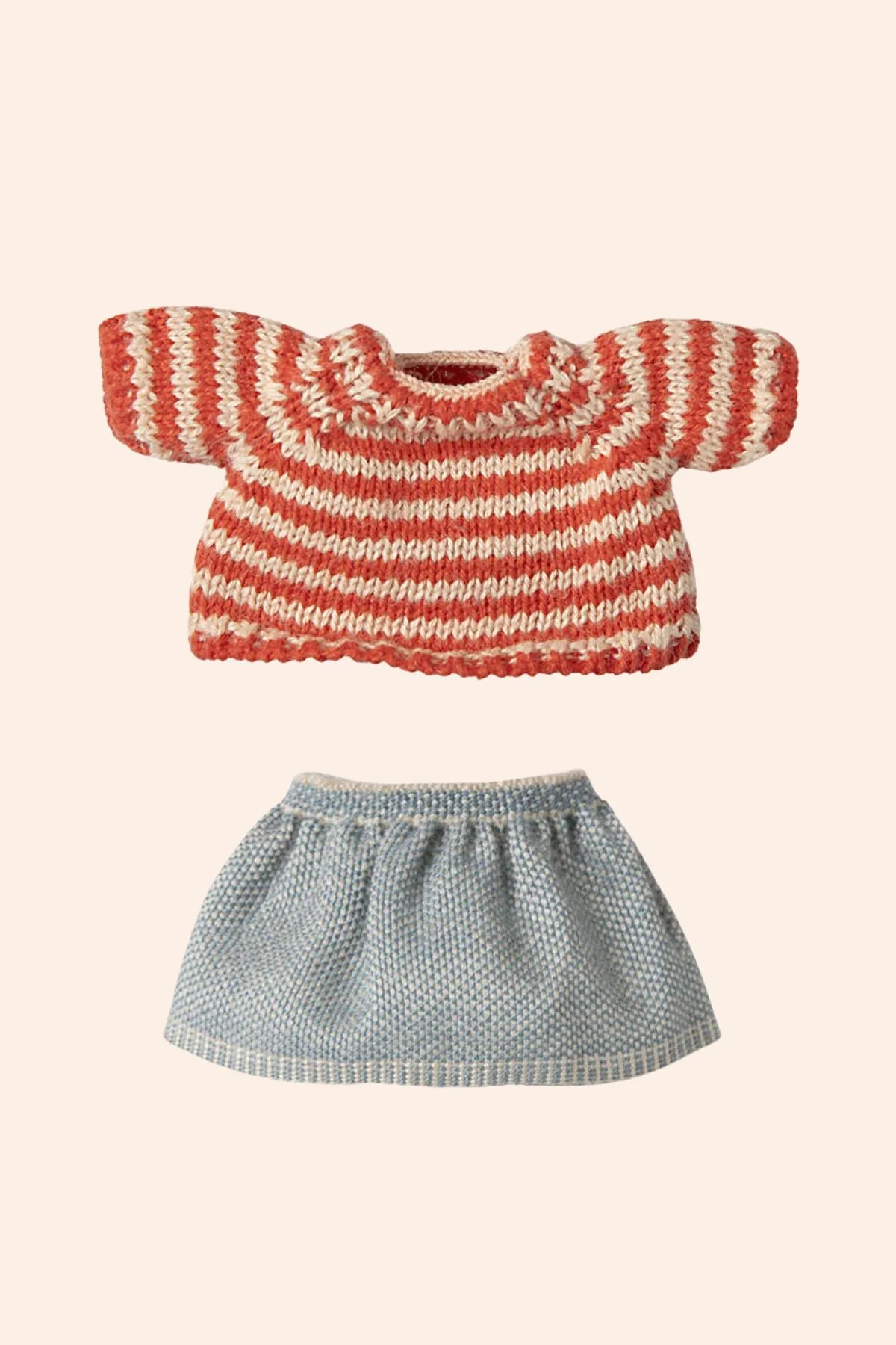 Maileg - Knitted Sweater and Skirt, Big sister mouse