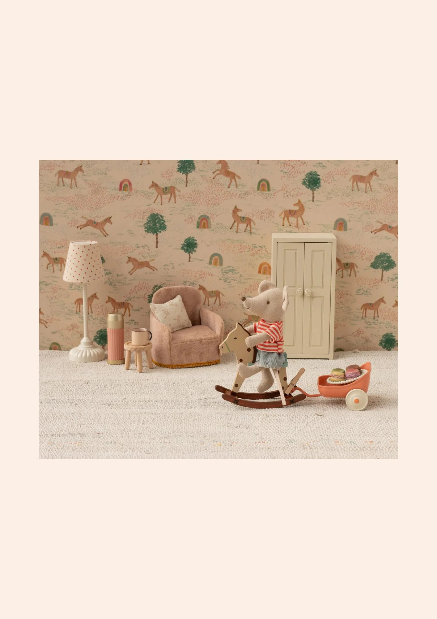 Maileg - Rocking Horse - Mouse - Spotted - Image 2