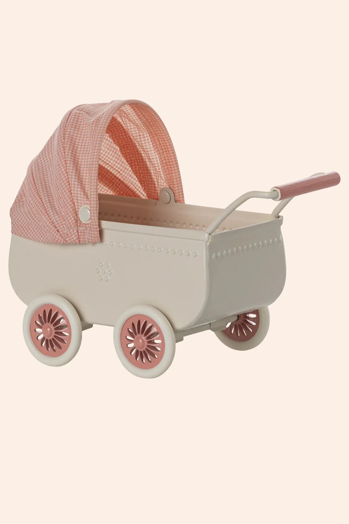 Maileg - Pram - Mouse - Coral - Image 3