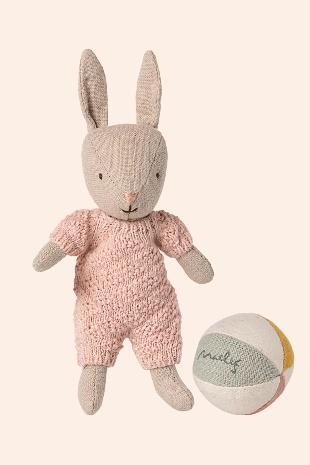 Maileg - Rabbit set, Micro - Sand - Rose - Image 2