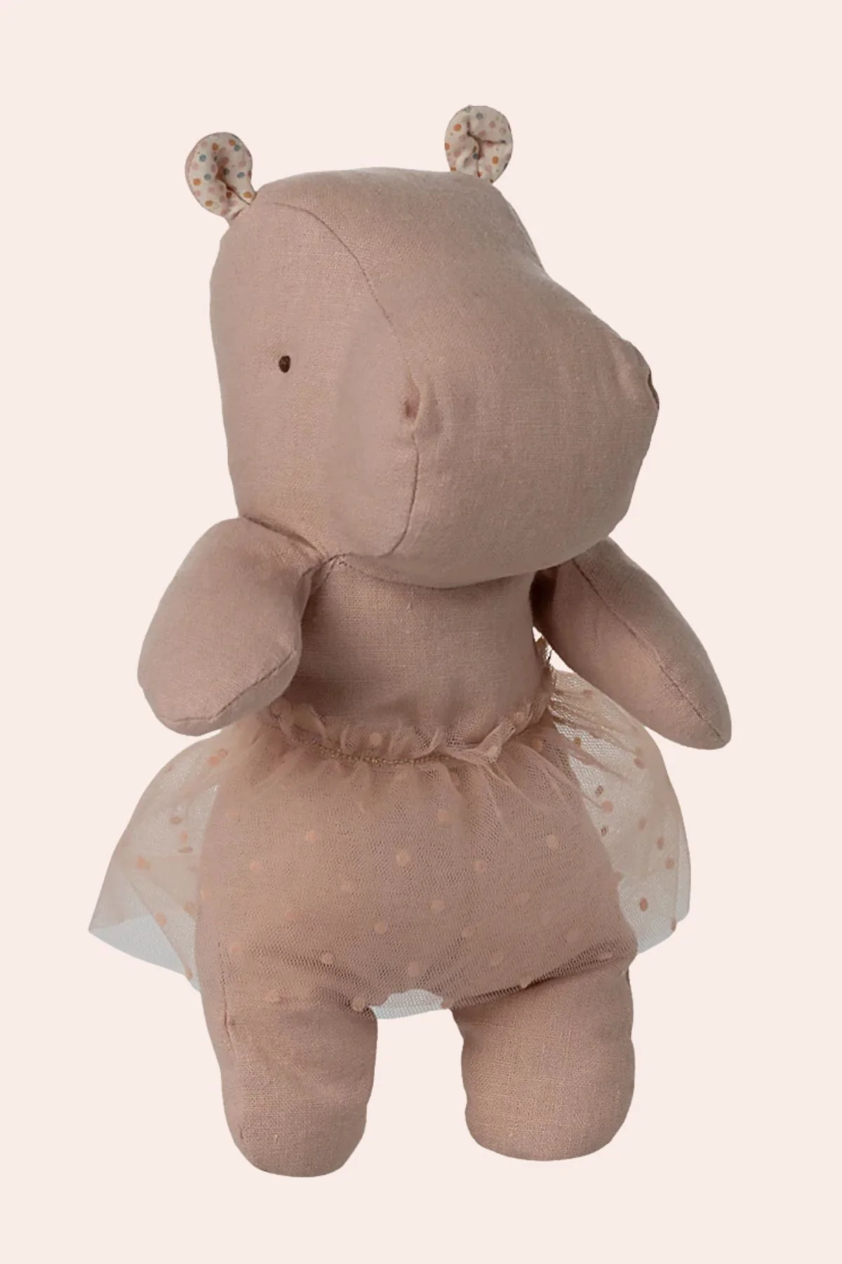 Maileg - Safari Friends - Small Hippo with Skirt - Soft Rose