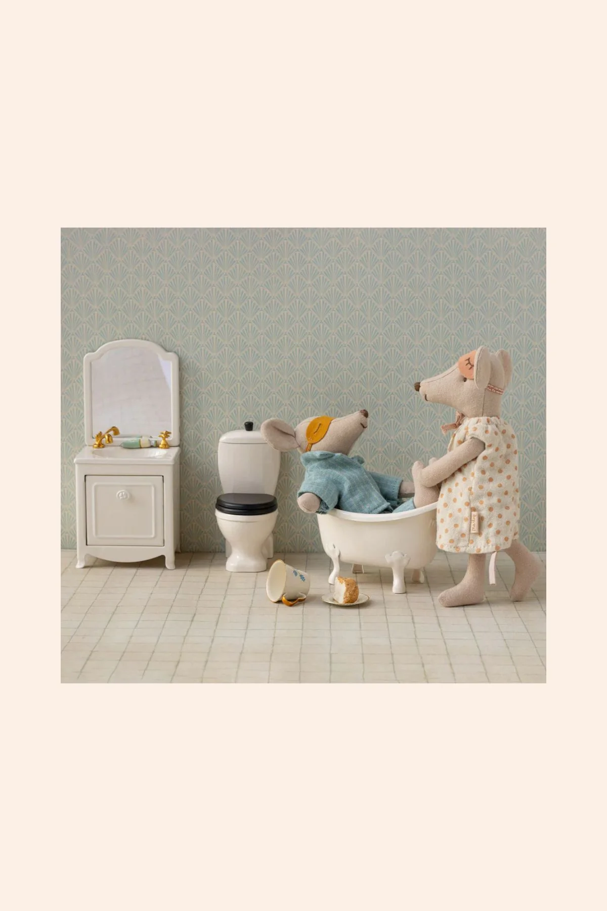 Maileg - Sink Dresser, Mouse - Off white - Image 2