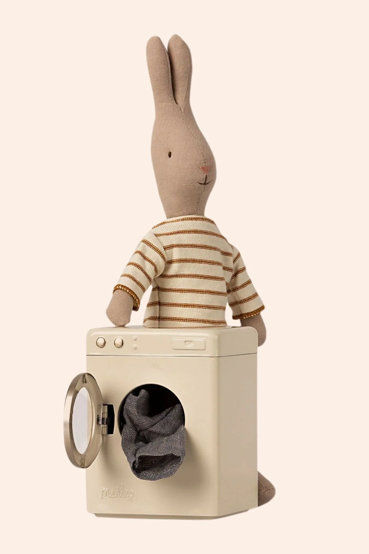 Maileg - Washing Machine - Mouse - Off white - Image 4