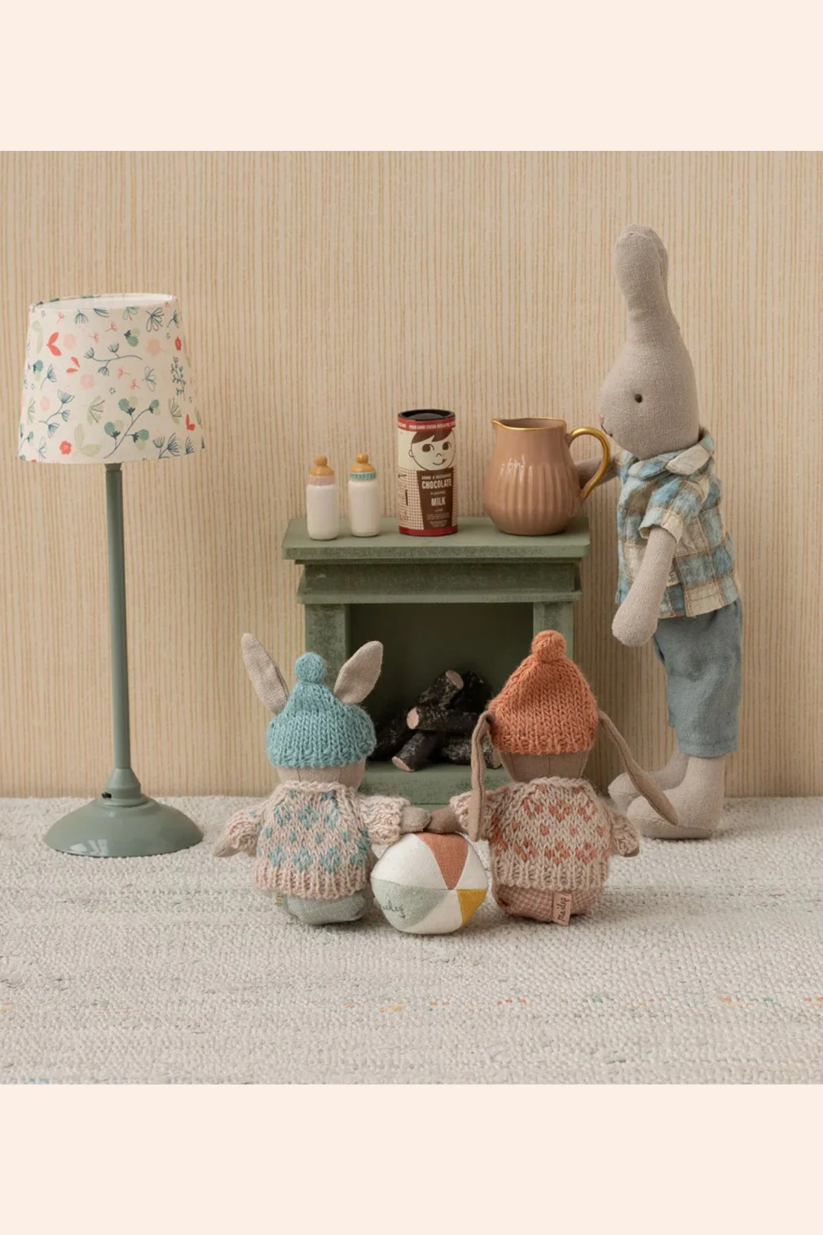 Maileg - Winter Bunny Micro - Brown Rose - Image 3
