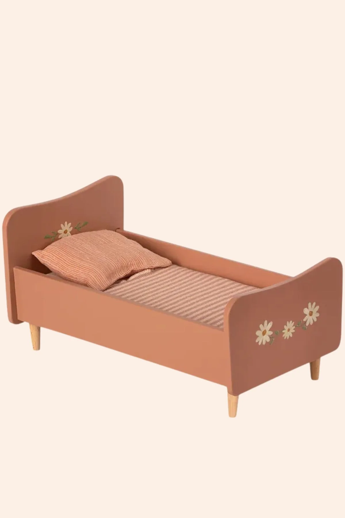 Maileg - Wooden Bed - Mini Rose - Image 3