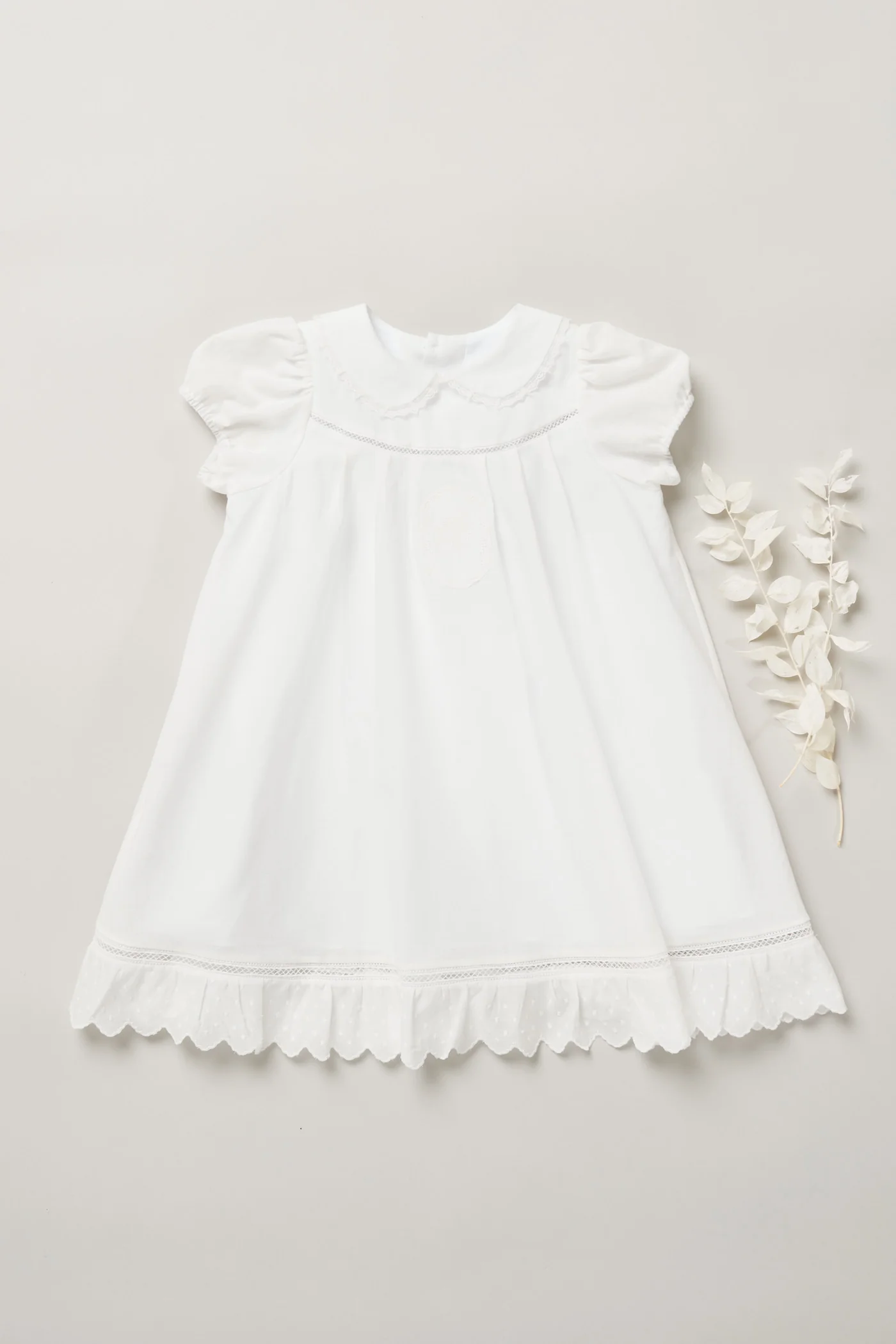 Milk Dress Soft White Jacquard