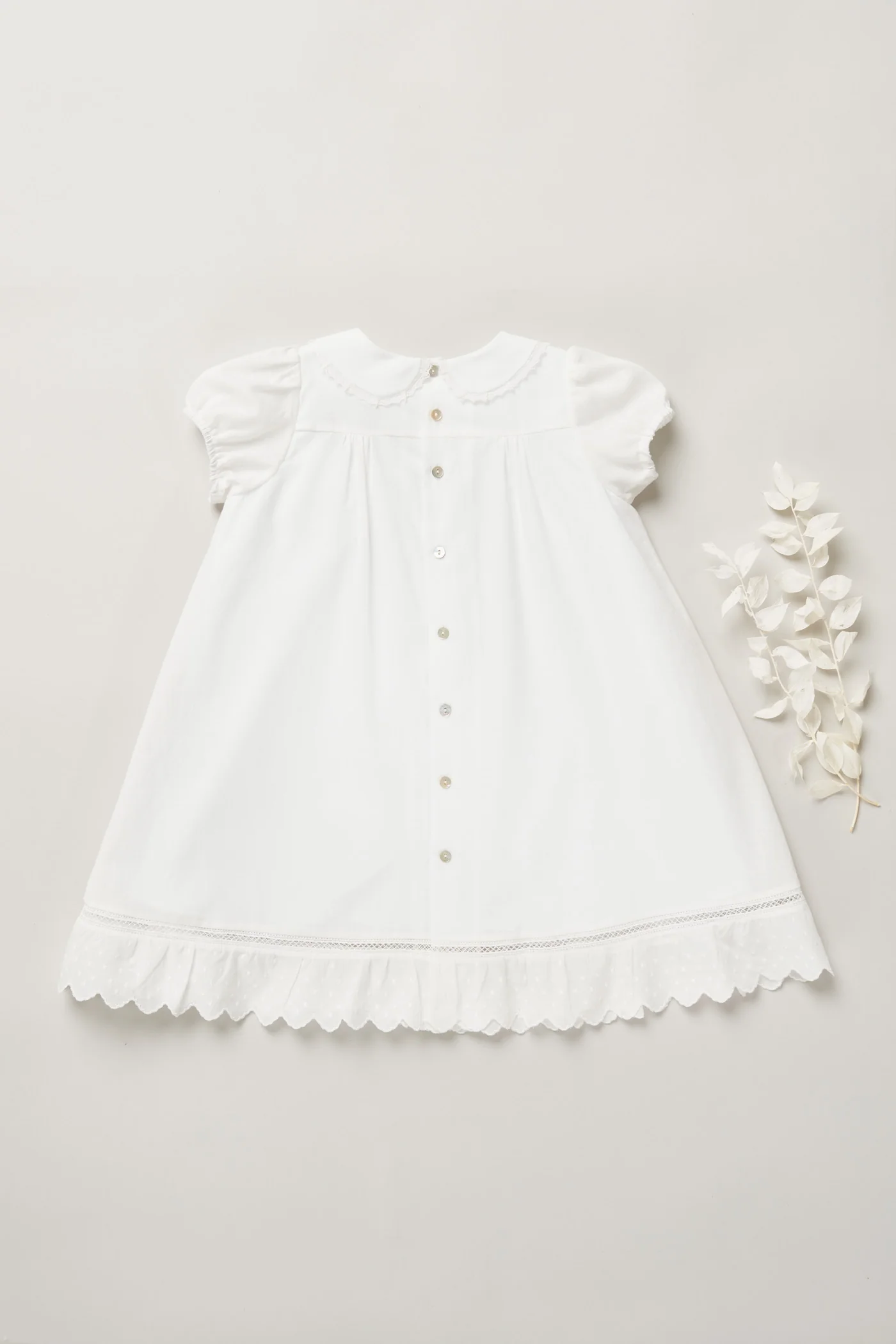 Milk Dress Soft White Jacquard - Image 2