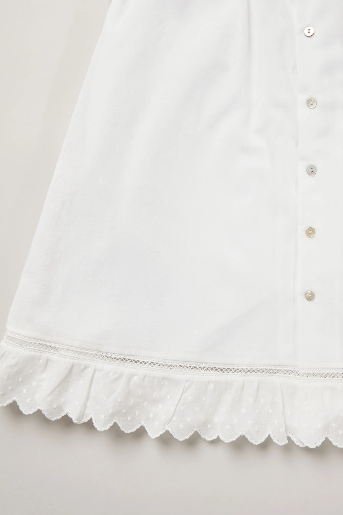 Milk Dress Soft White Jacquard - Image 5