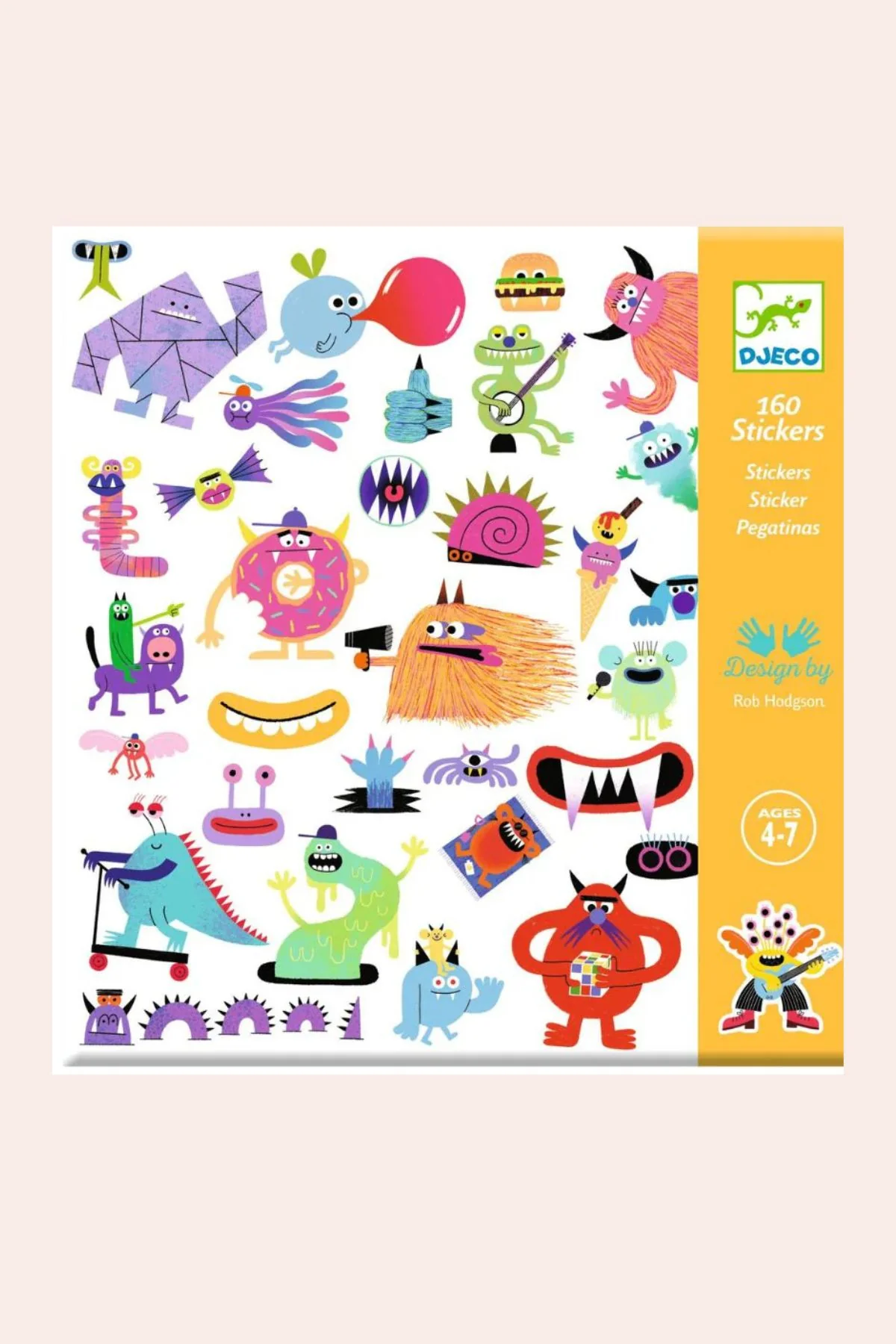 Djeco - 160 Stickers - Monsters
