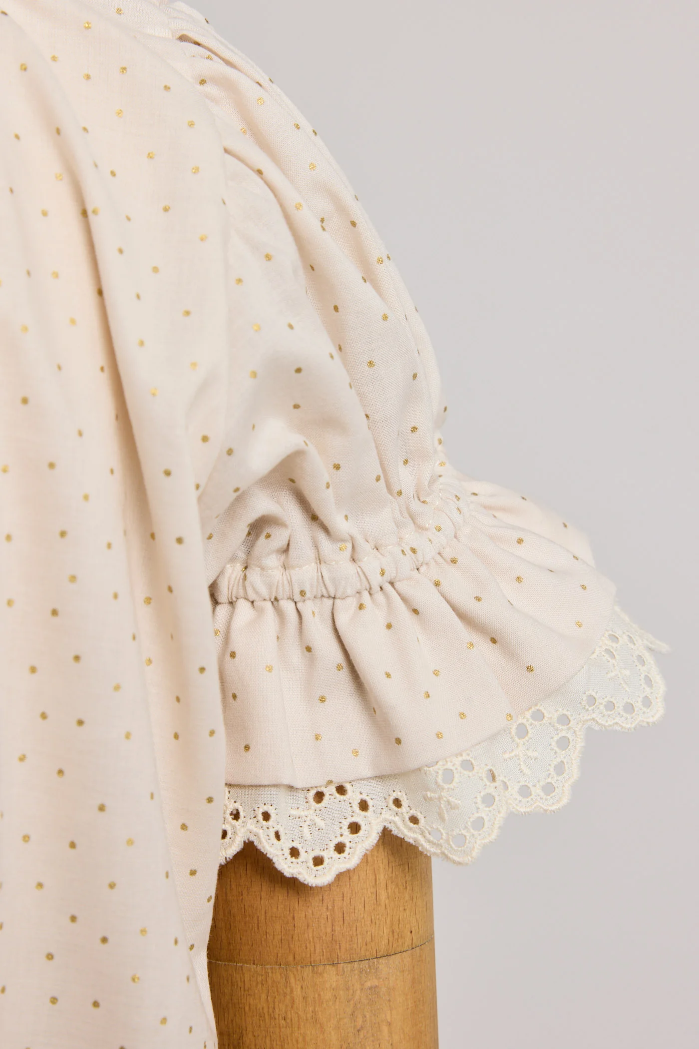 Moon Night Dress In Beige Gold Dots - Image 5