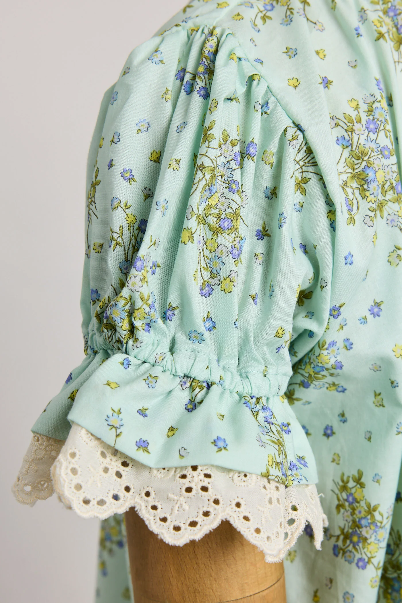 Moon Night Dress In Mint Wild Flowers - Image 6