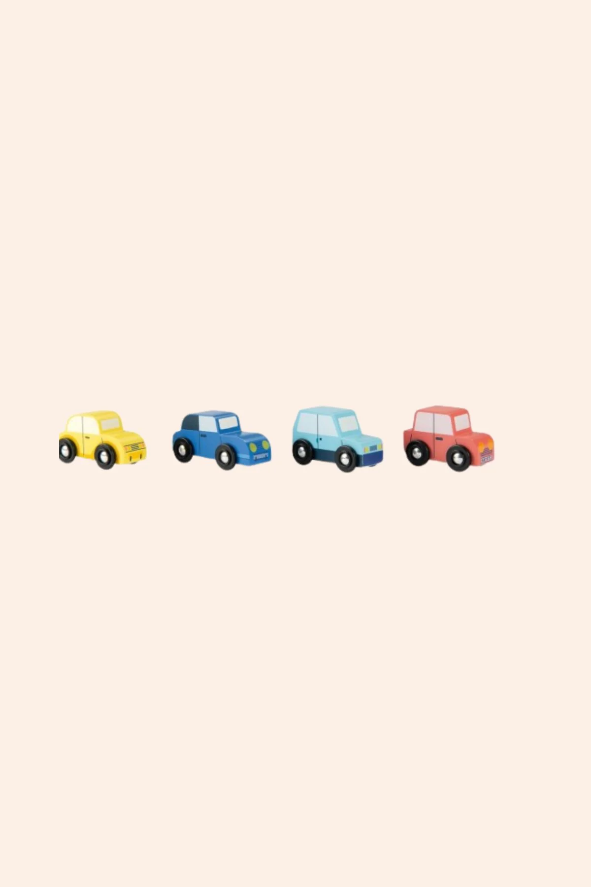 Moulin Roty - Avenue du Moulin -Set of 4 Wooden Cars