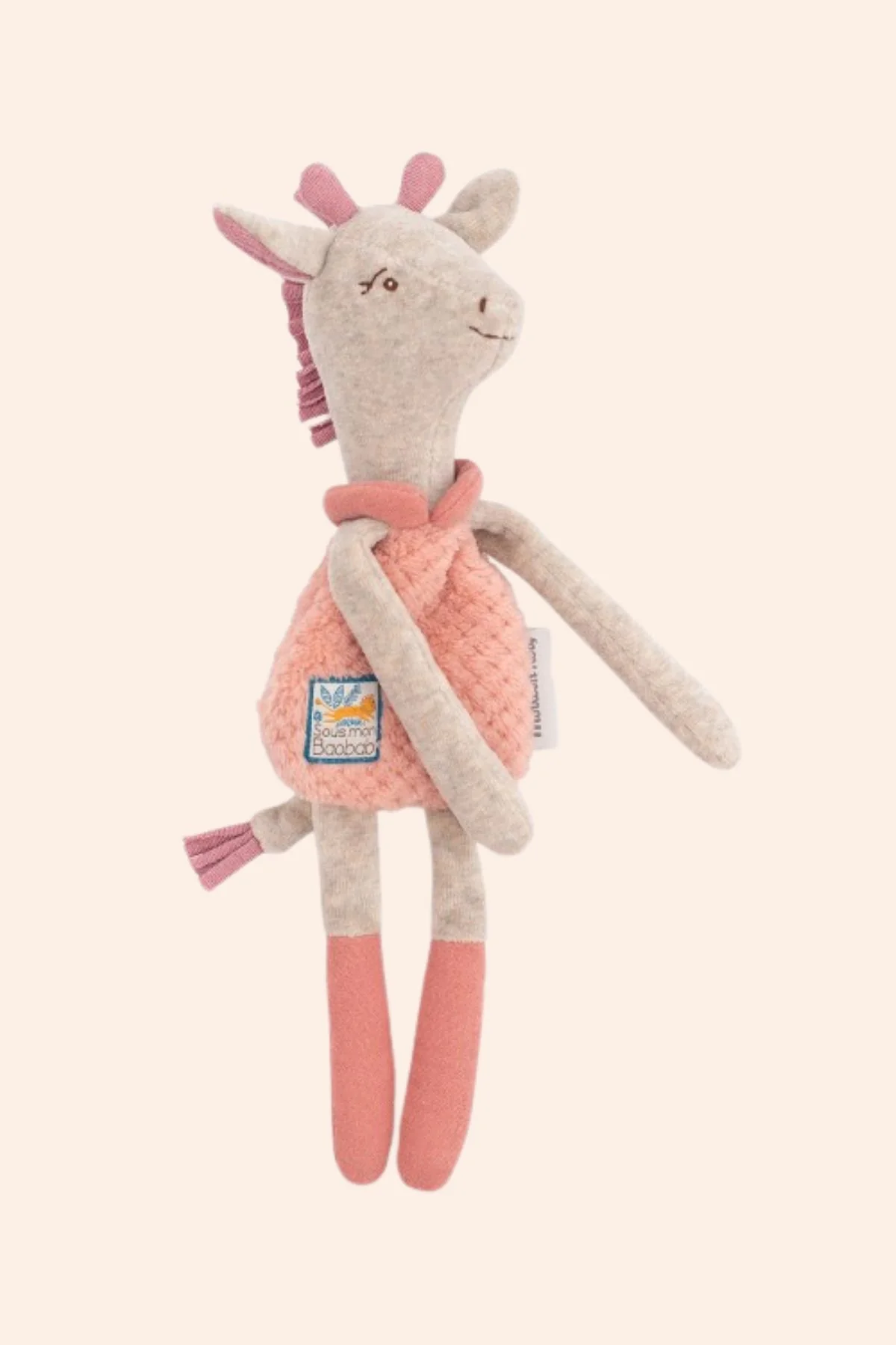 Moulin Roty - Sous mon Baobab - Giraffe Rattle Comforter - Image 2