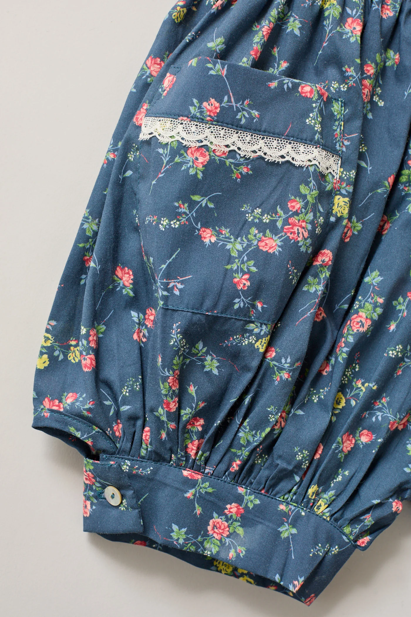 Baby Muffin Romper - Blue Rose Garden - Image 4