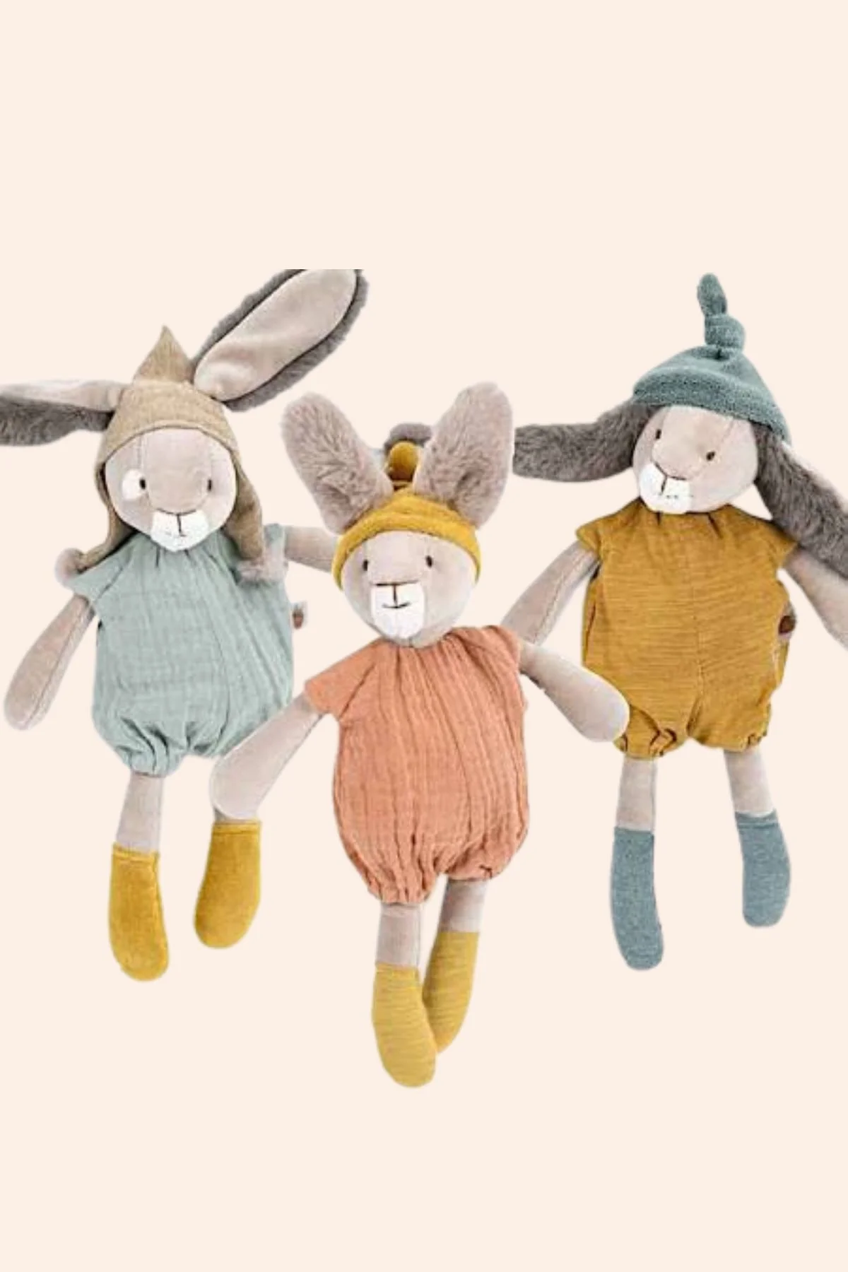 Moulin Roty - Trois Petits Lapin - Ochre Little Rabbit - Image 3