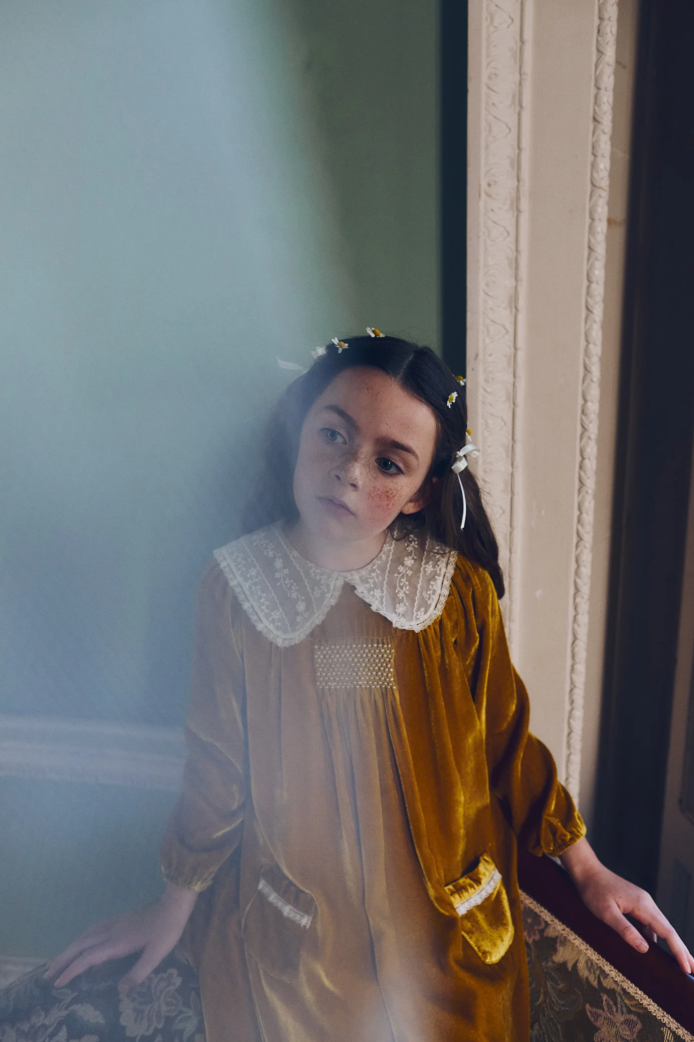Popcorn Dress - Ochre Velvet - Image 4