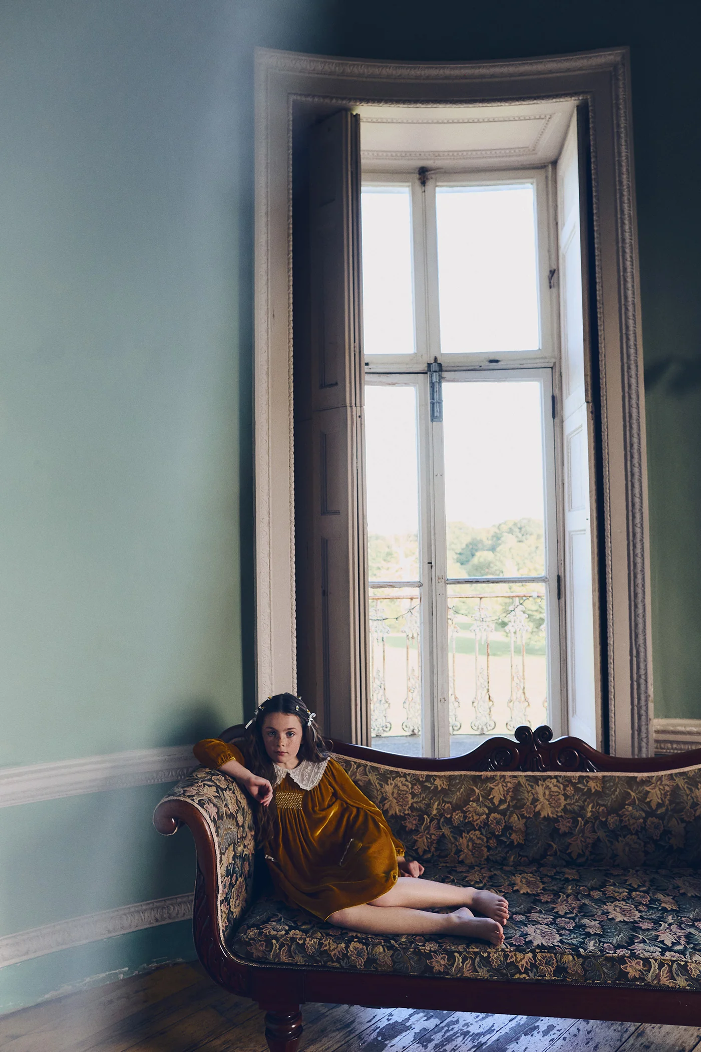 Popcorn Dress - Ochre Velvet - Image 6
