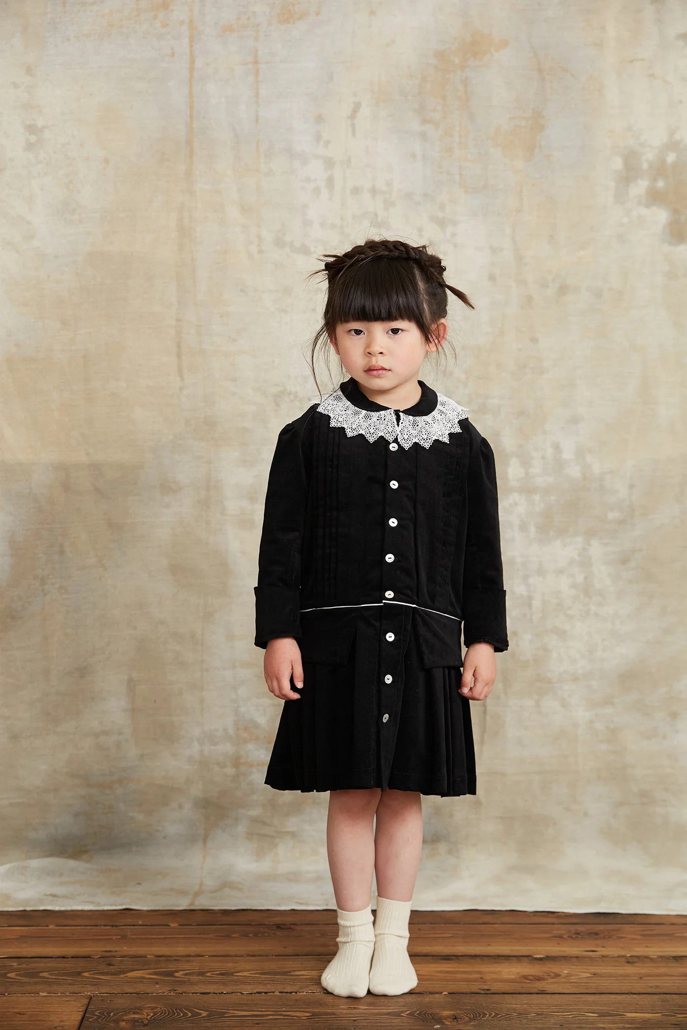 Pretzel in Black Baby Corduroy