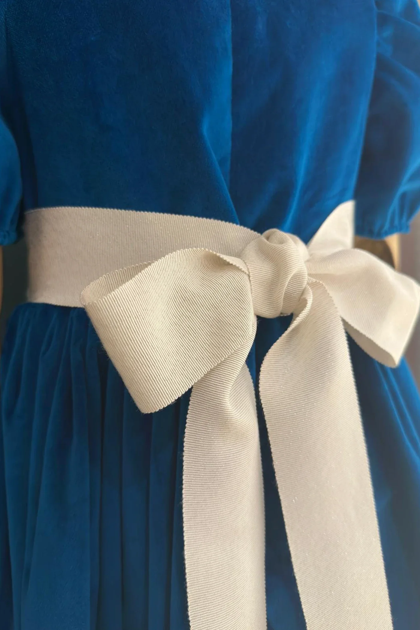 Ginger Queen Dress in Azure Velvet - Image 4