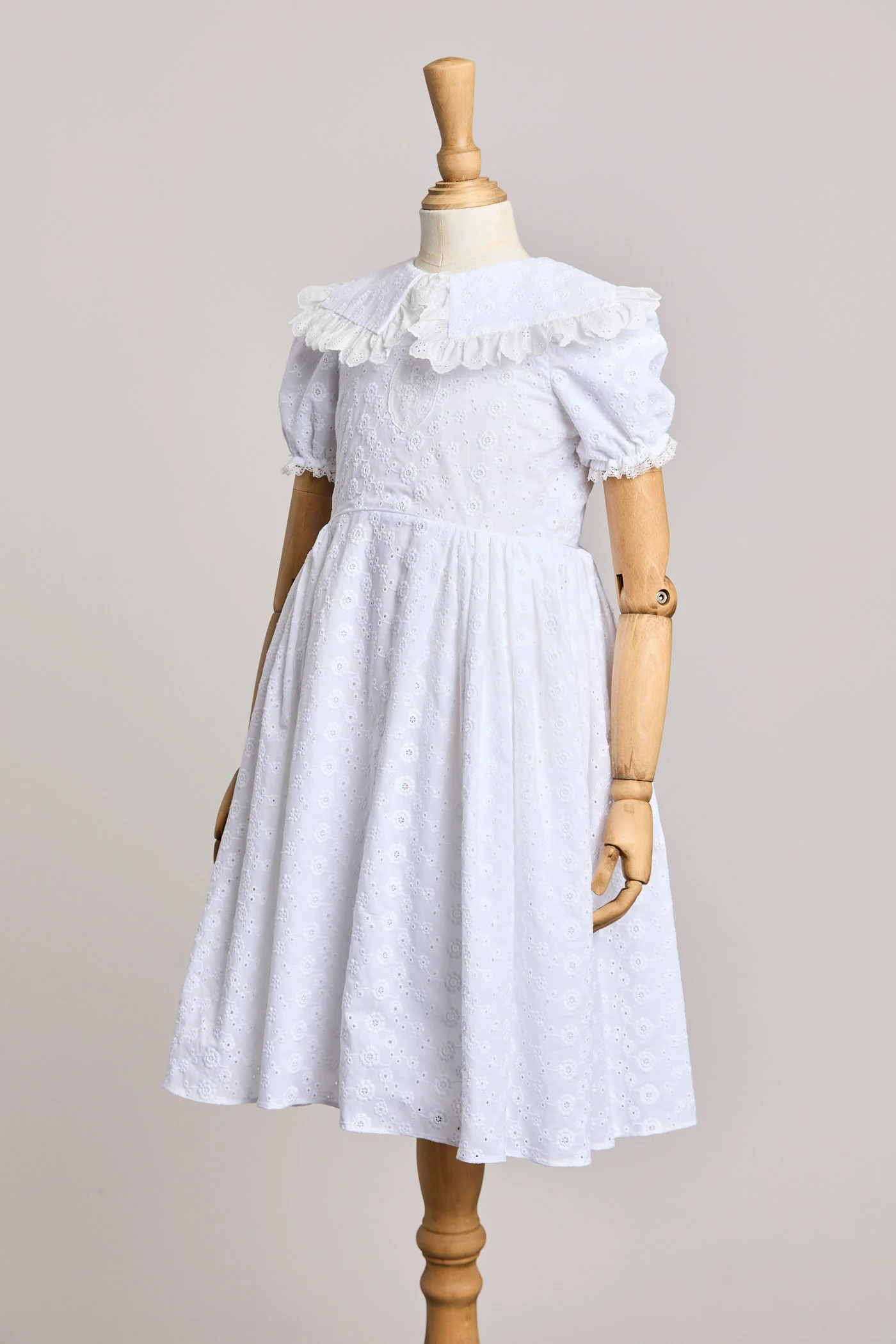 Queen Dress in White Broderie Anglaise - Image 14