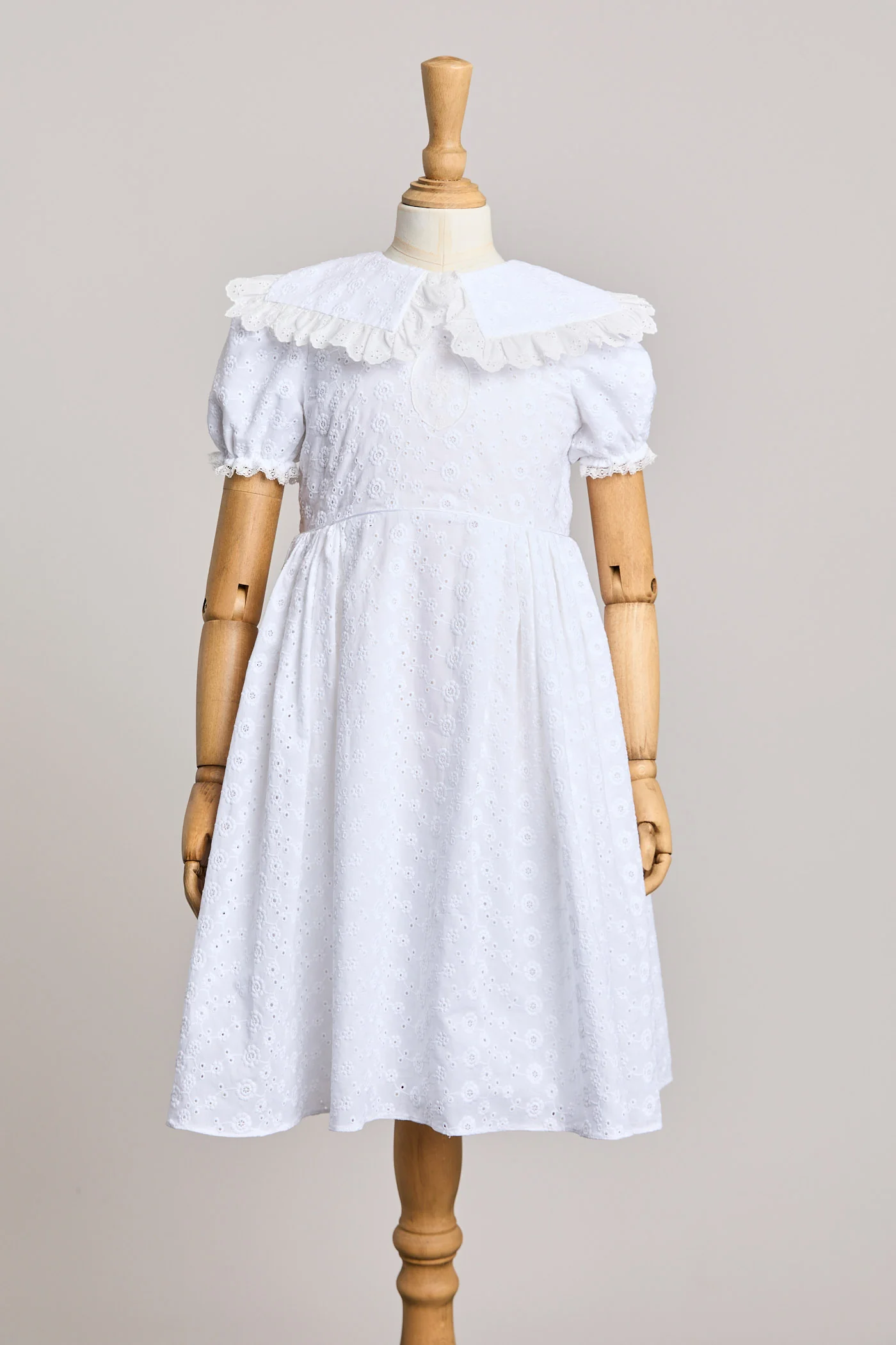 Queen Dress in White Broderie Anglaise - Image 2