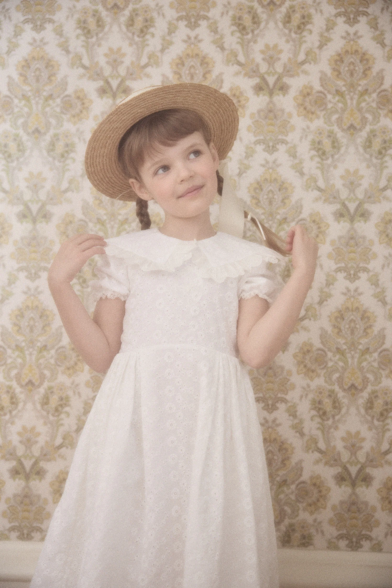 Queen Dress in White Broderie Anglaise - Image 5