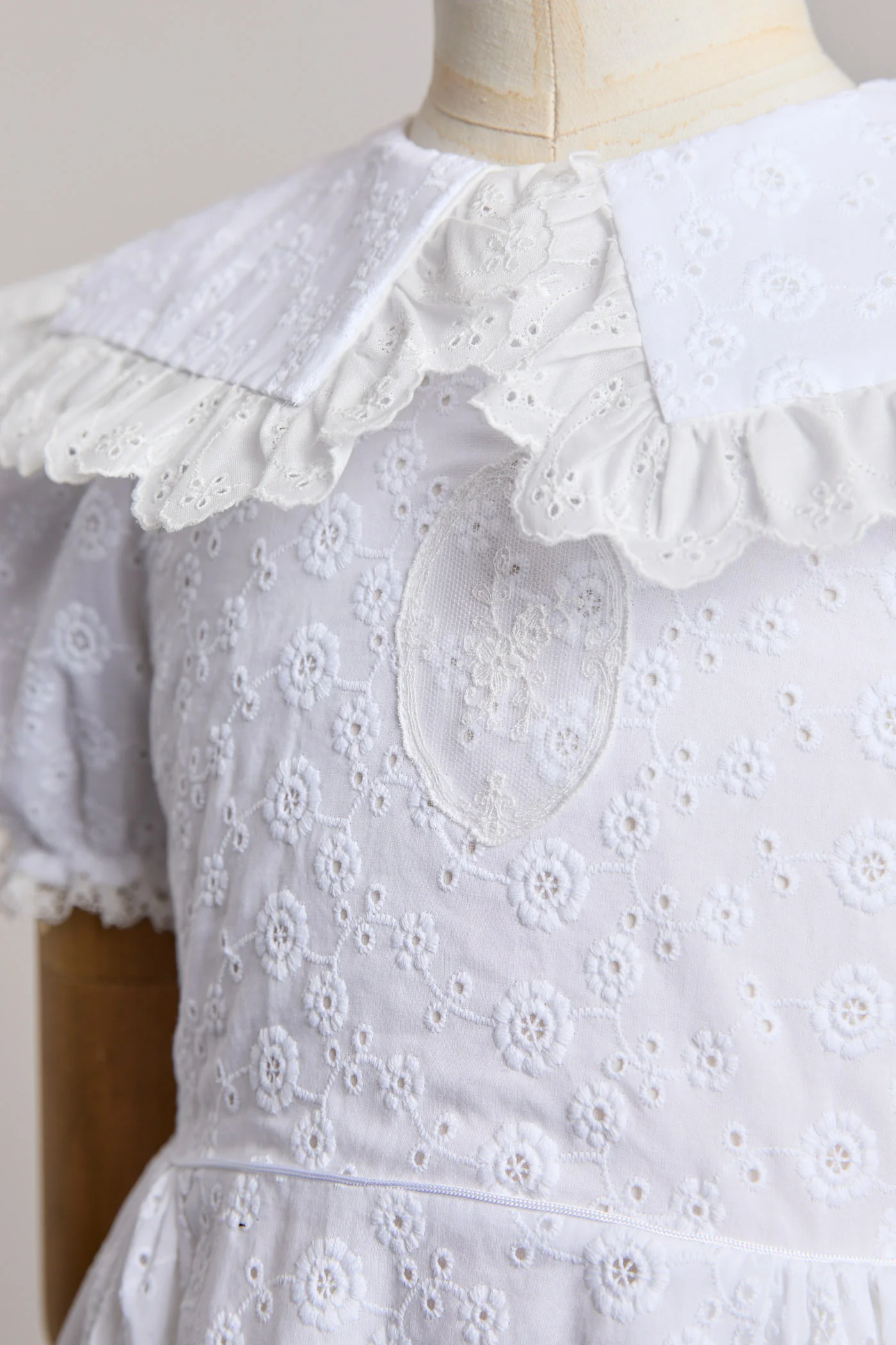 Queen Dress in White Broderie Anglaise - Image 6