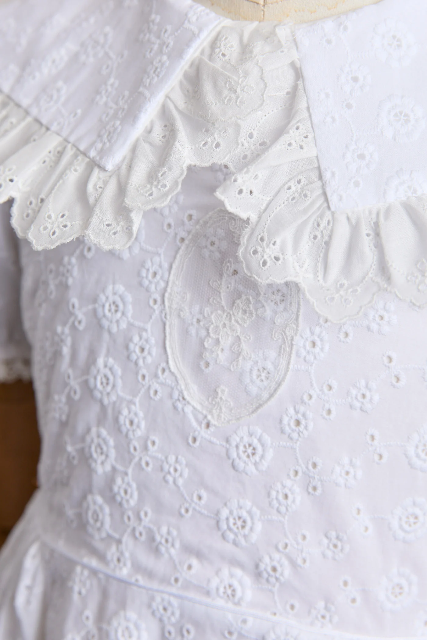 Queen Dress in White Broderie Anglaise - Image 7