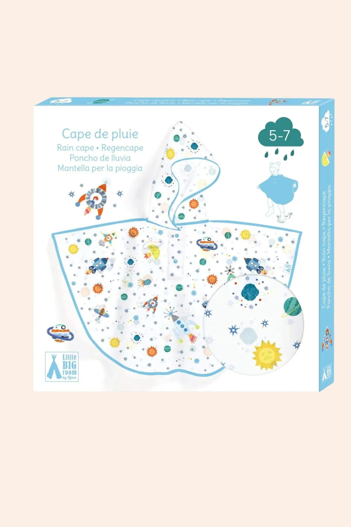 Djeco - Rain Cape - Rocket - Image 2